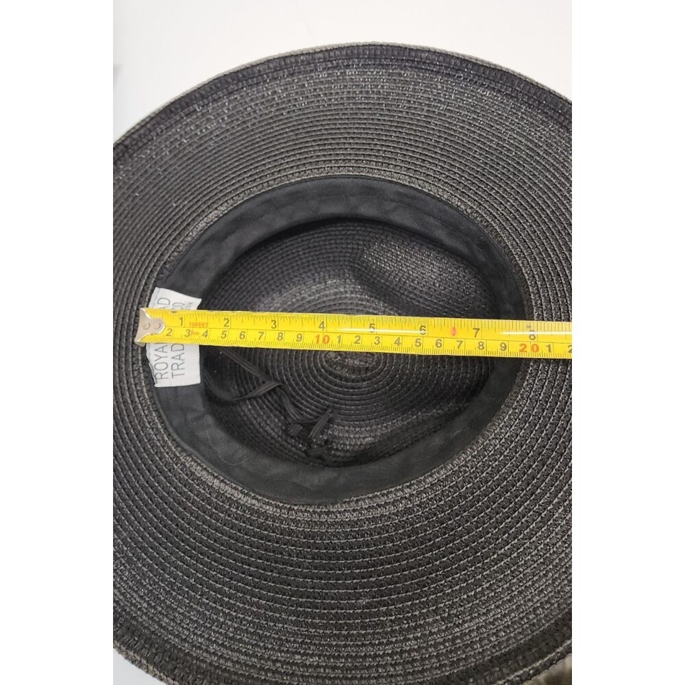 Royal Road Trading Co Hat Men's One Size Panama Black w/ Leather Band - Picture 11 of 11